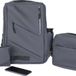 Black Corporate Backpack & Utility Pouch Set
