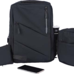 Blue Corporate Backpack & Utility Pouch Set